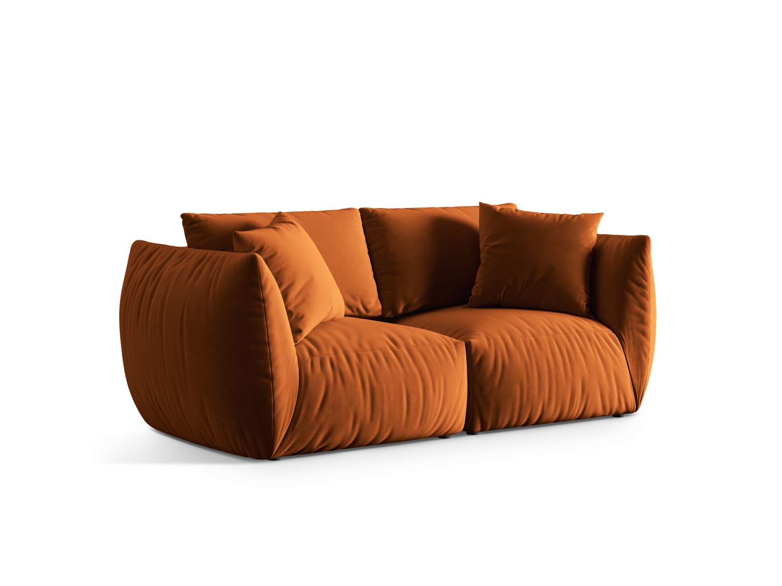 Velvet Modular Sofa, "Chris", 3 Seats, 220x100x80