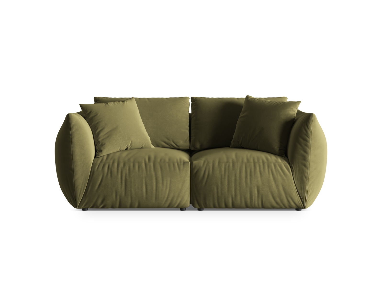 Velvet Modular Sofa, "Chris", 3 Seats, 220x100x80