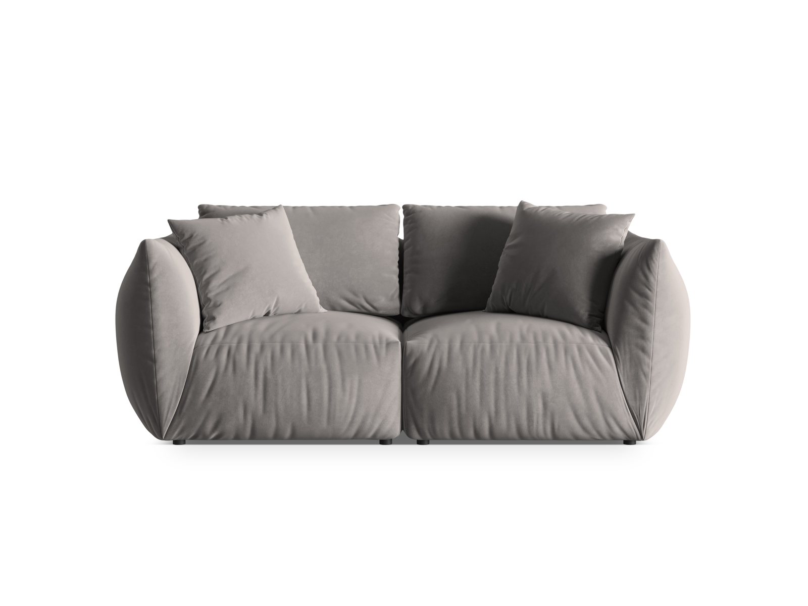 Velvet Modular Sofa, "Chris", 3 Seats, 220x100x80