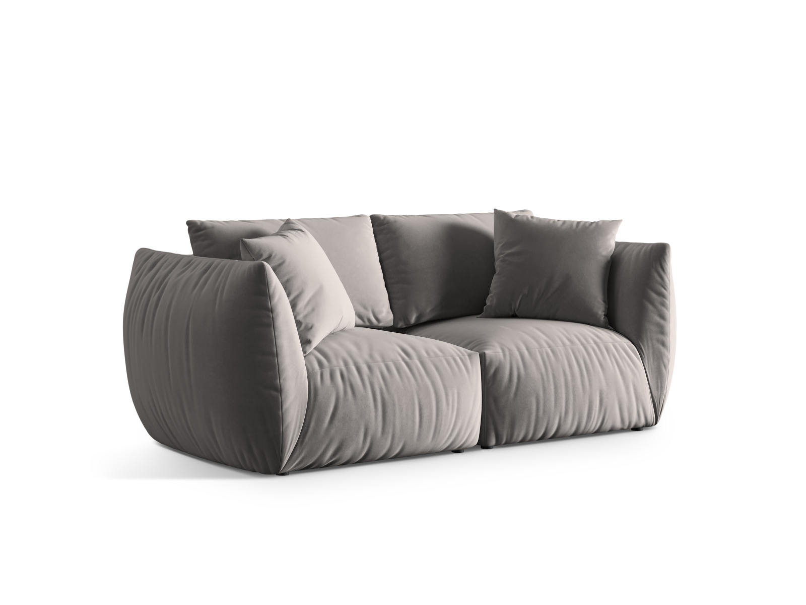Velvet Modular Sofa, "Chris", 3 Seats, 220x100x80