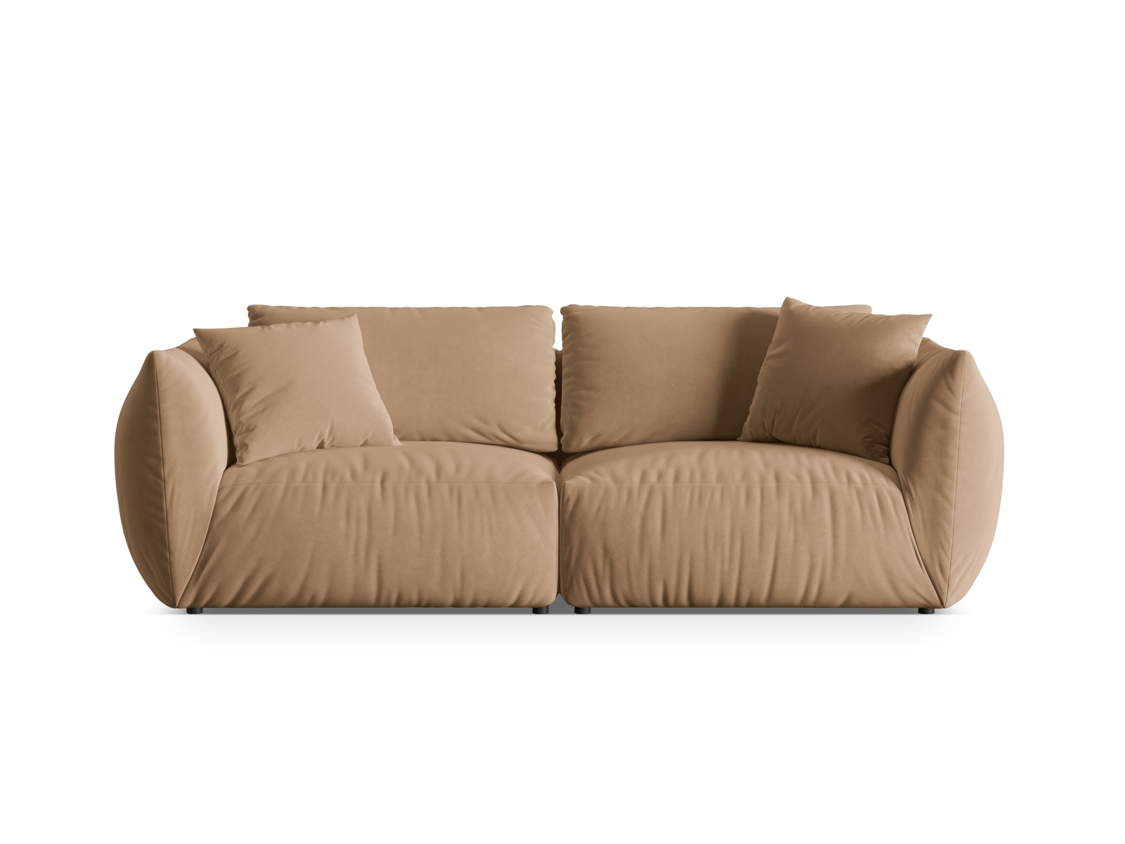 Velvet Modular Sofa, "Chris", 4 Seats, 260x100x80