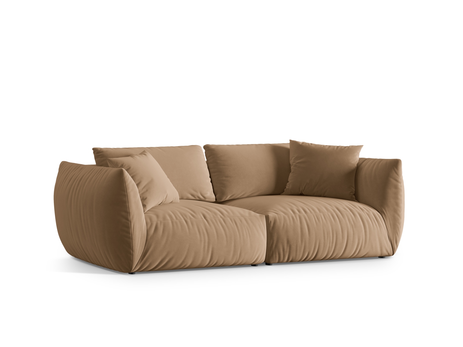 Velvet Modular Sofa, "Chris", 4 Seats, 260x100x80