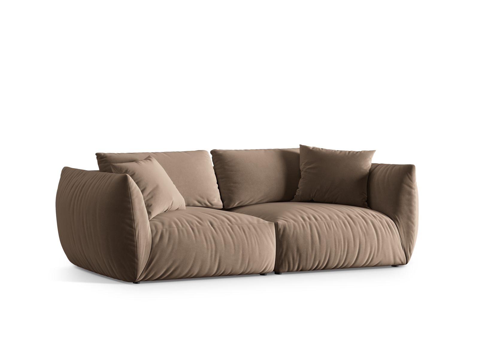 Velvet Modular Sofa, "Chris", 4 Seats, 260x100x80