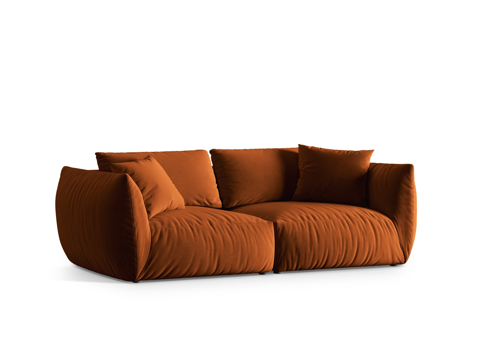 Velvet Modular Sofa, "Chris", 4 Seats, 260x100x80