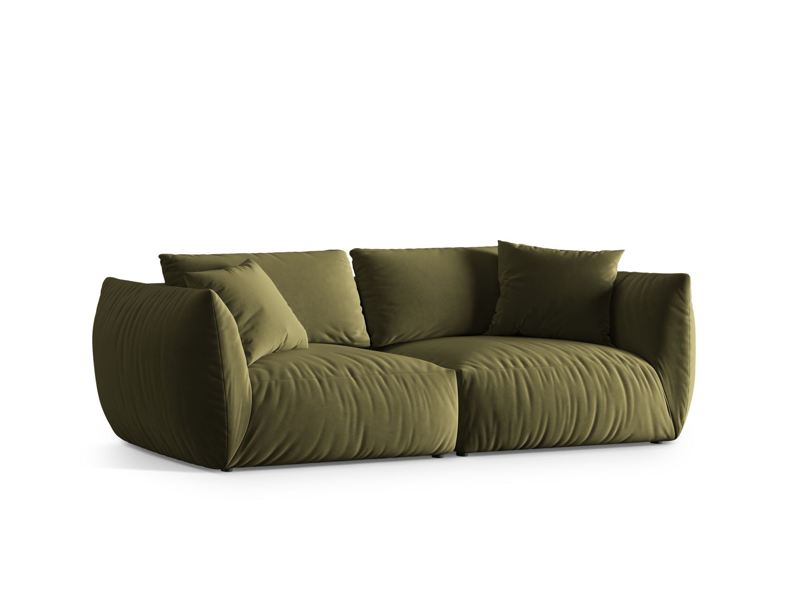 Velvet Modular Sofa, "Chris", 4 Seats, 260x100x80