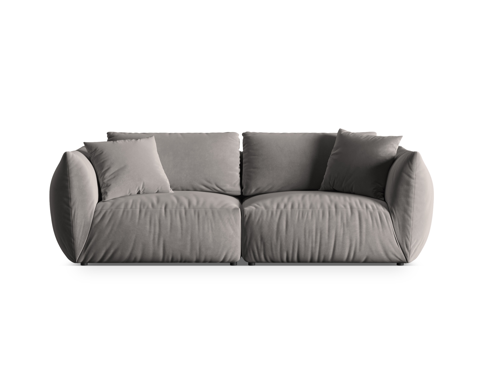 Velvet Modular Sofa, "Chris", 4 Seats, 260x100x80