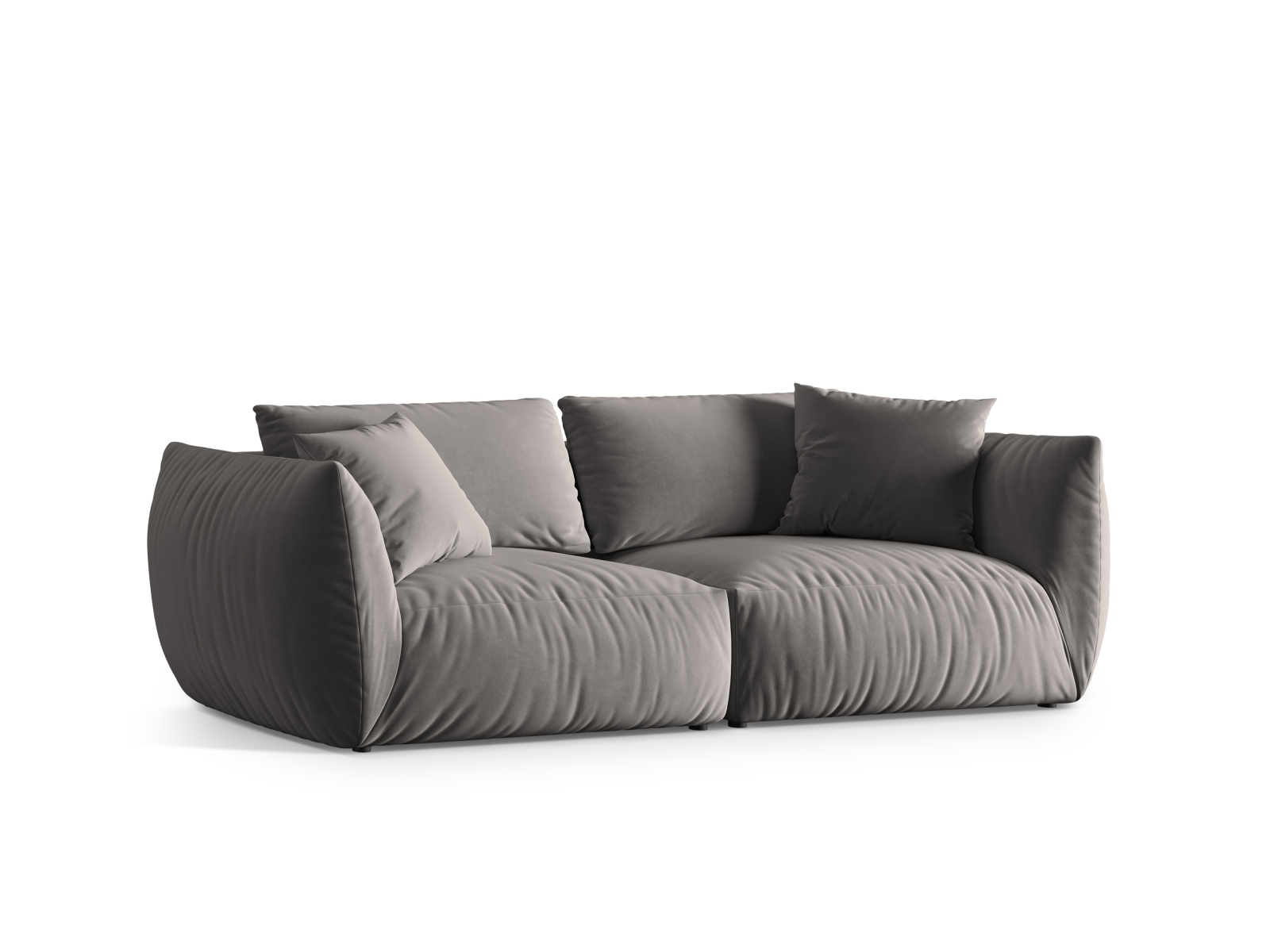 Velvet Modular Sofa, "Chris", 4 Seats, 260x100x80