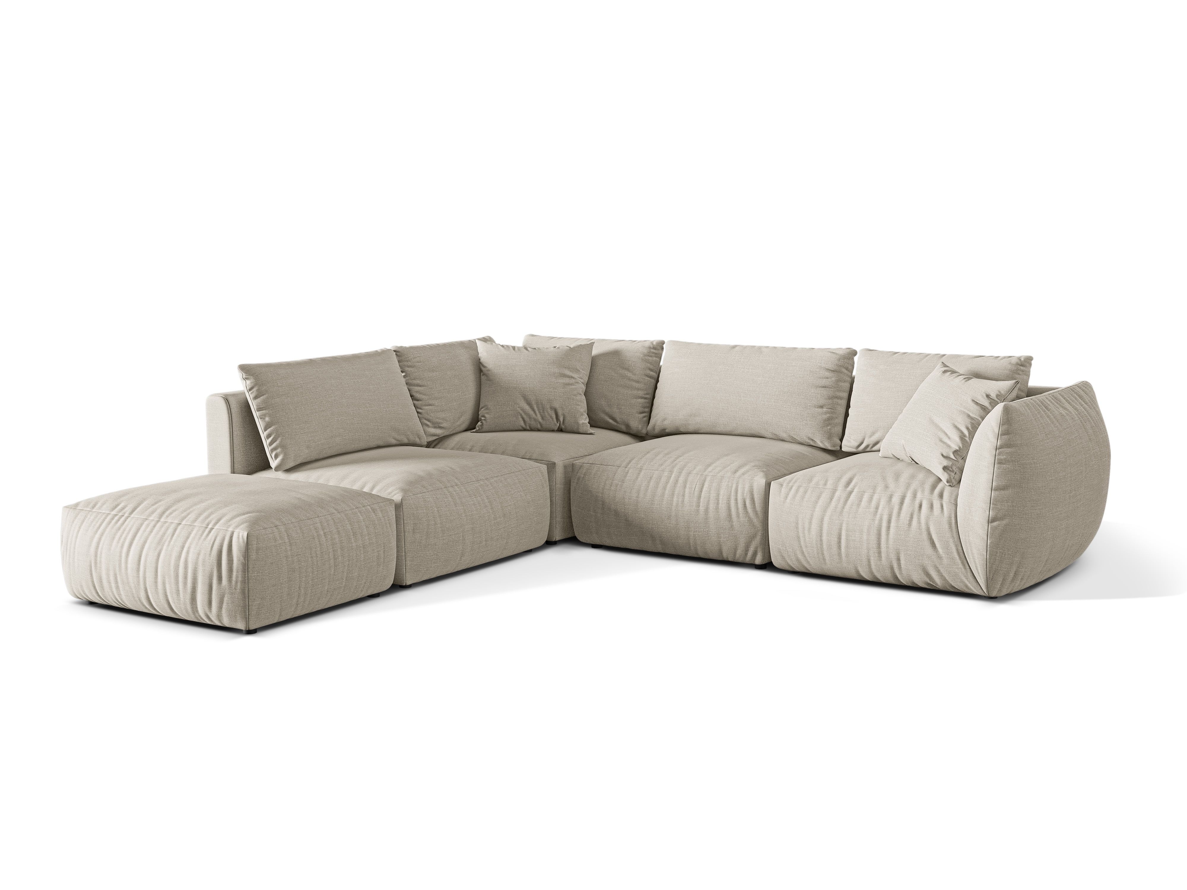 Modular Left Corner Sofa, "Chris", 4 Seats, 295x290x80