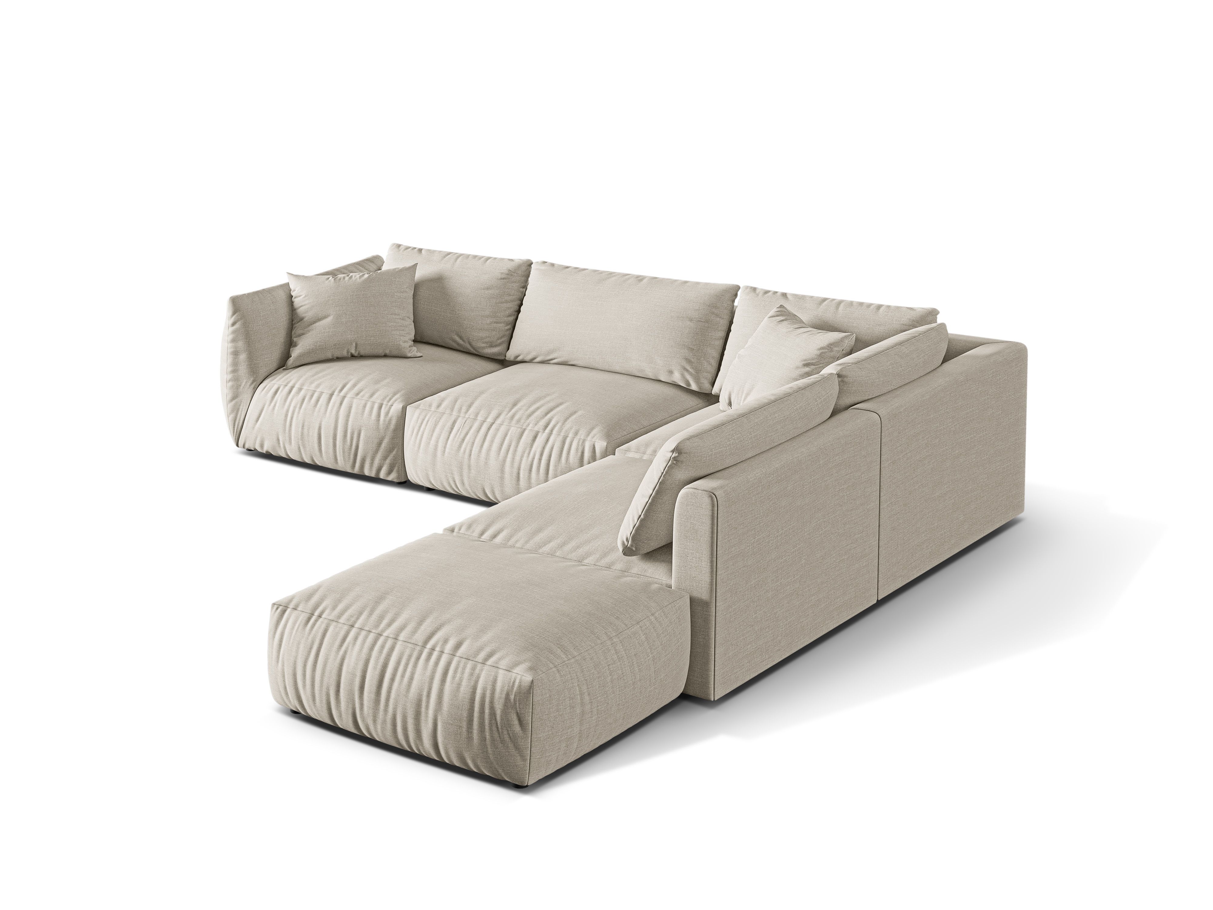Modular Right Corner Sofa, "Chris", 4 Seats, 295x290x80