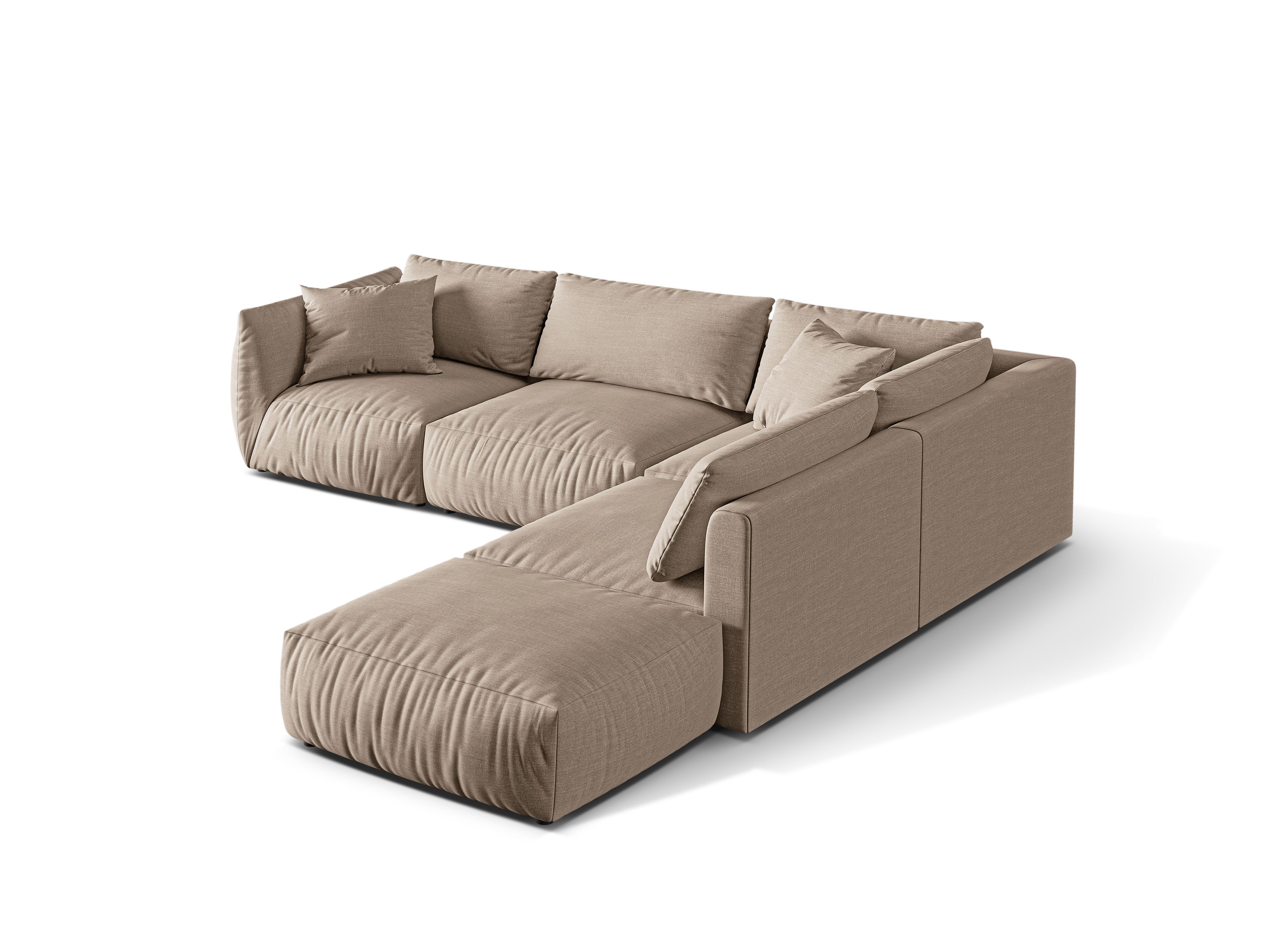 Modular Right Corner Sofa, "Chris", 4 Seats, 295x290x80