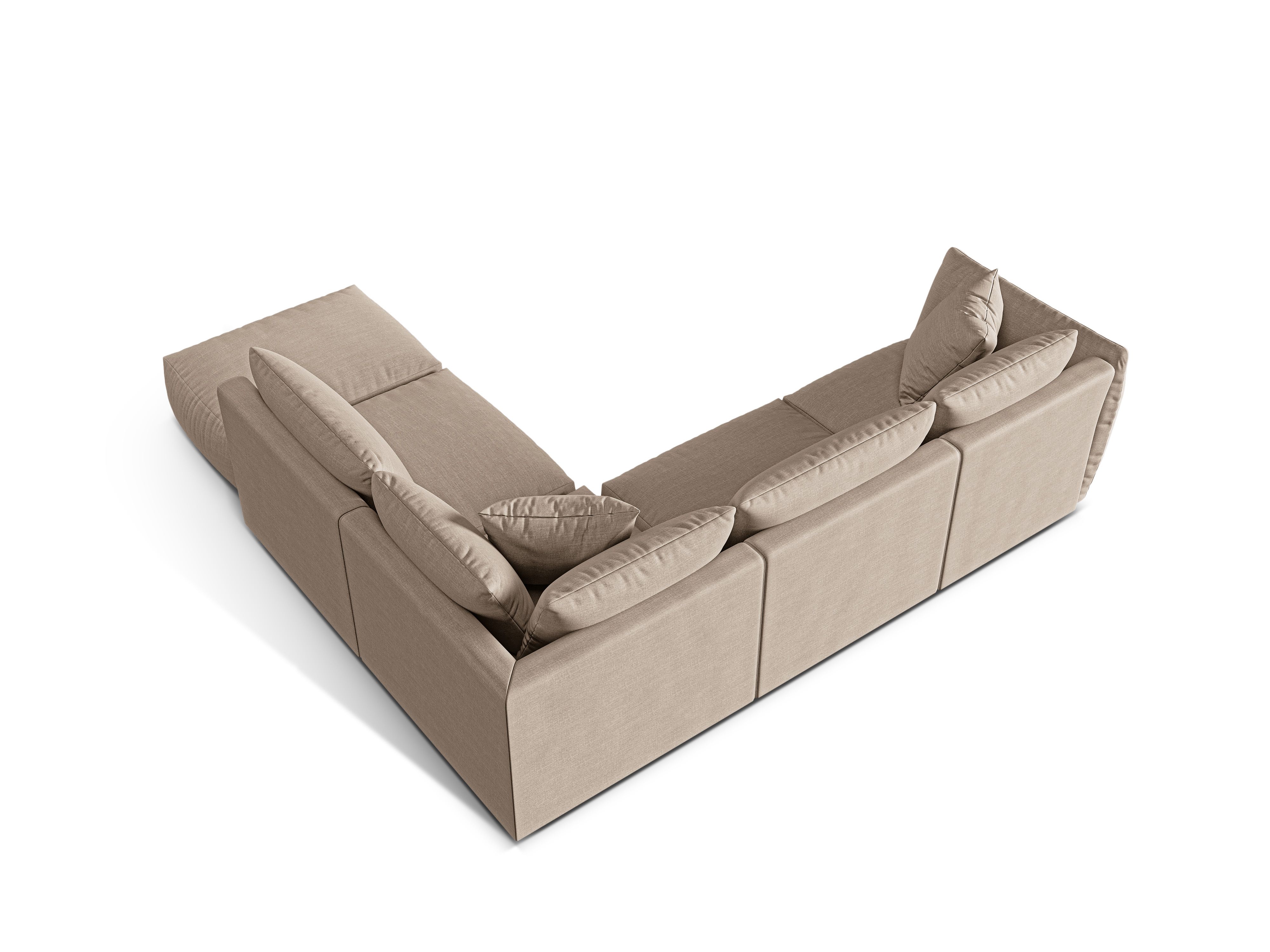 Modular Right Corner Sofa, "Chris", 4 Seats, 295x290x80