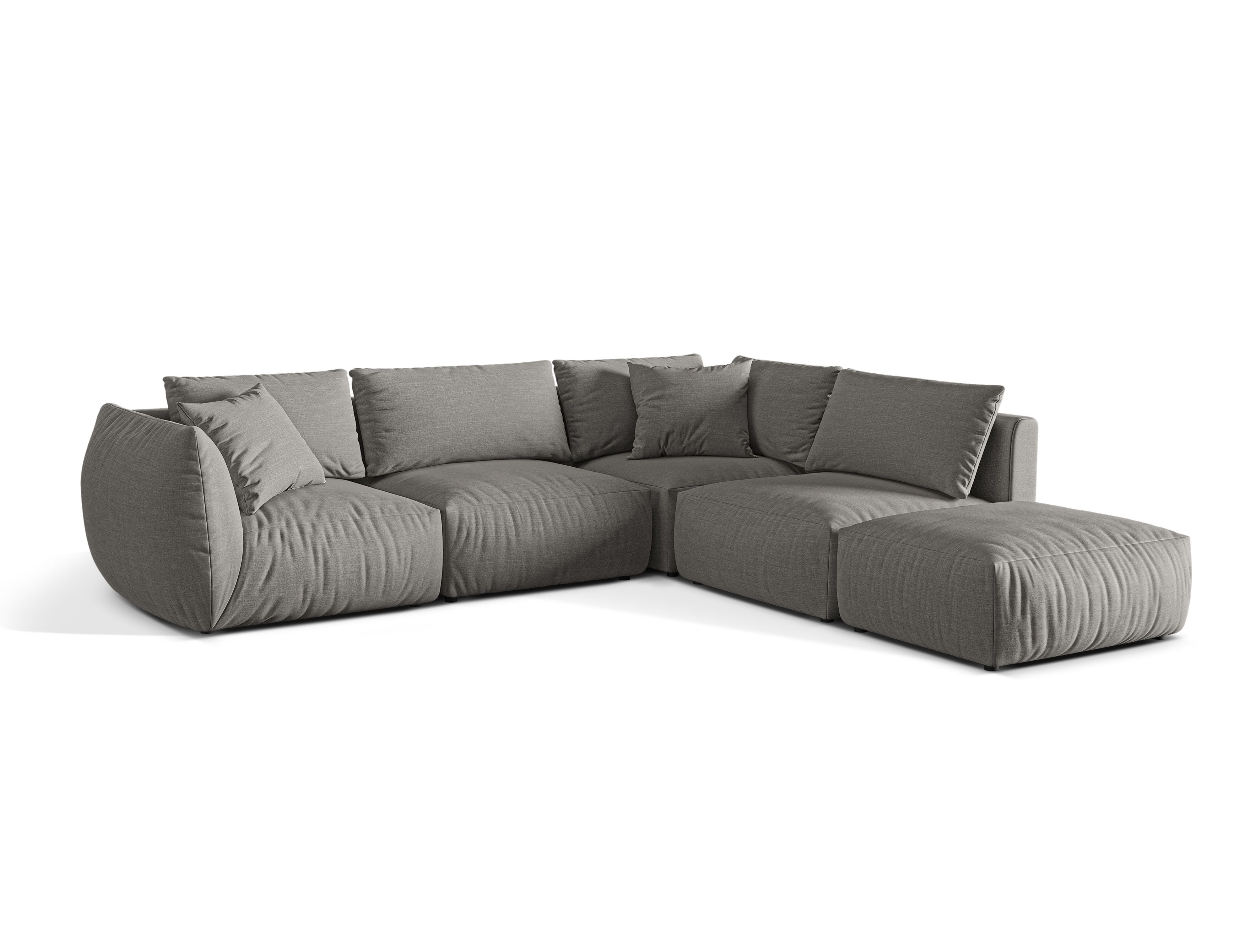 Modular Right Corner Sofa, "Chris", 4 Seats, 295x290x80