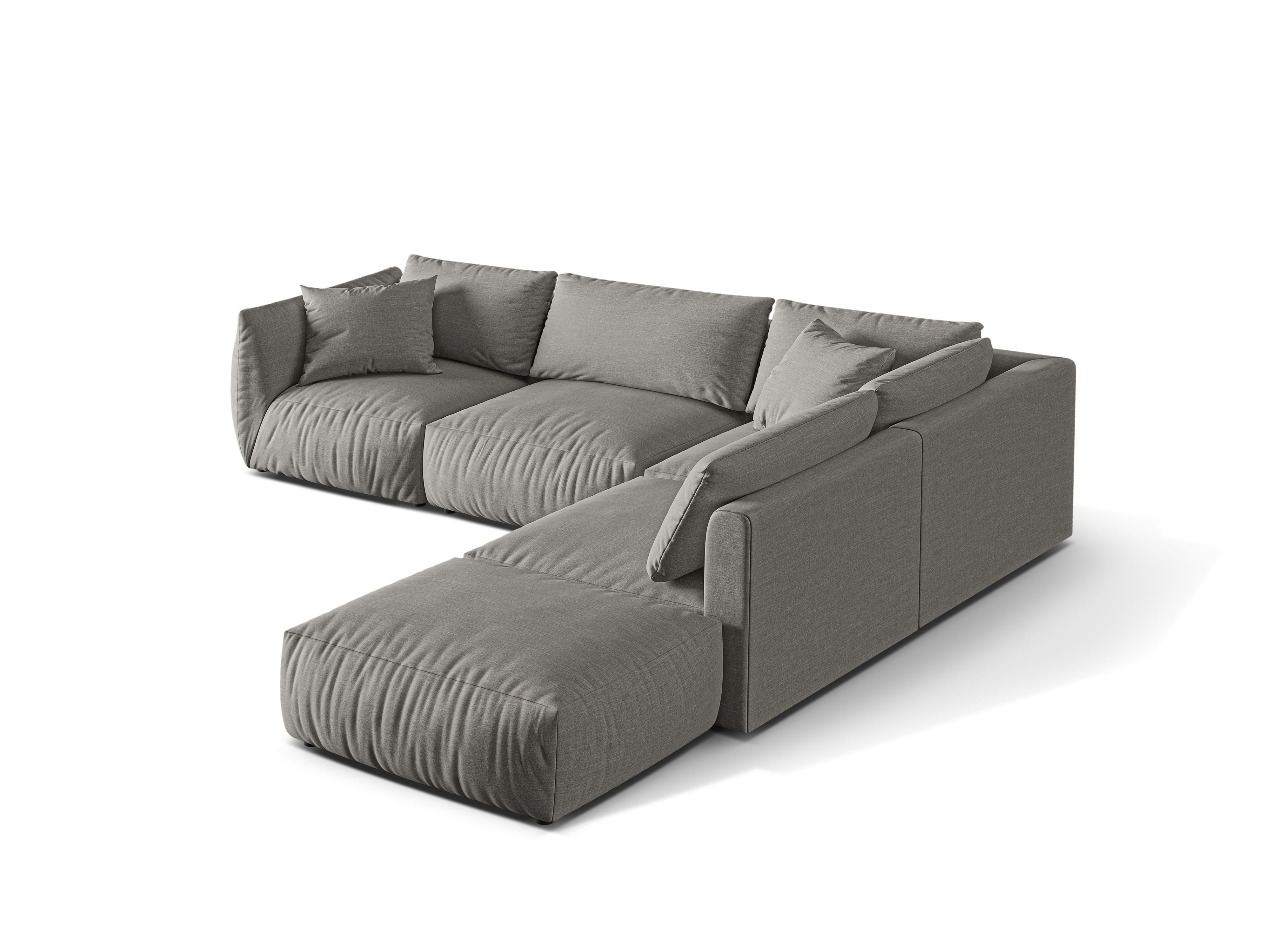 Modular Right Corner Sofa, "Chris", 4 Seats, 295x290x80