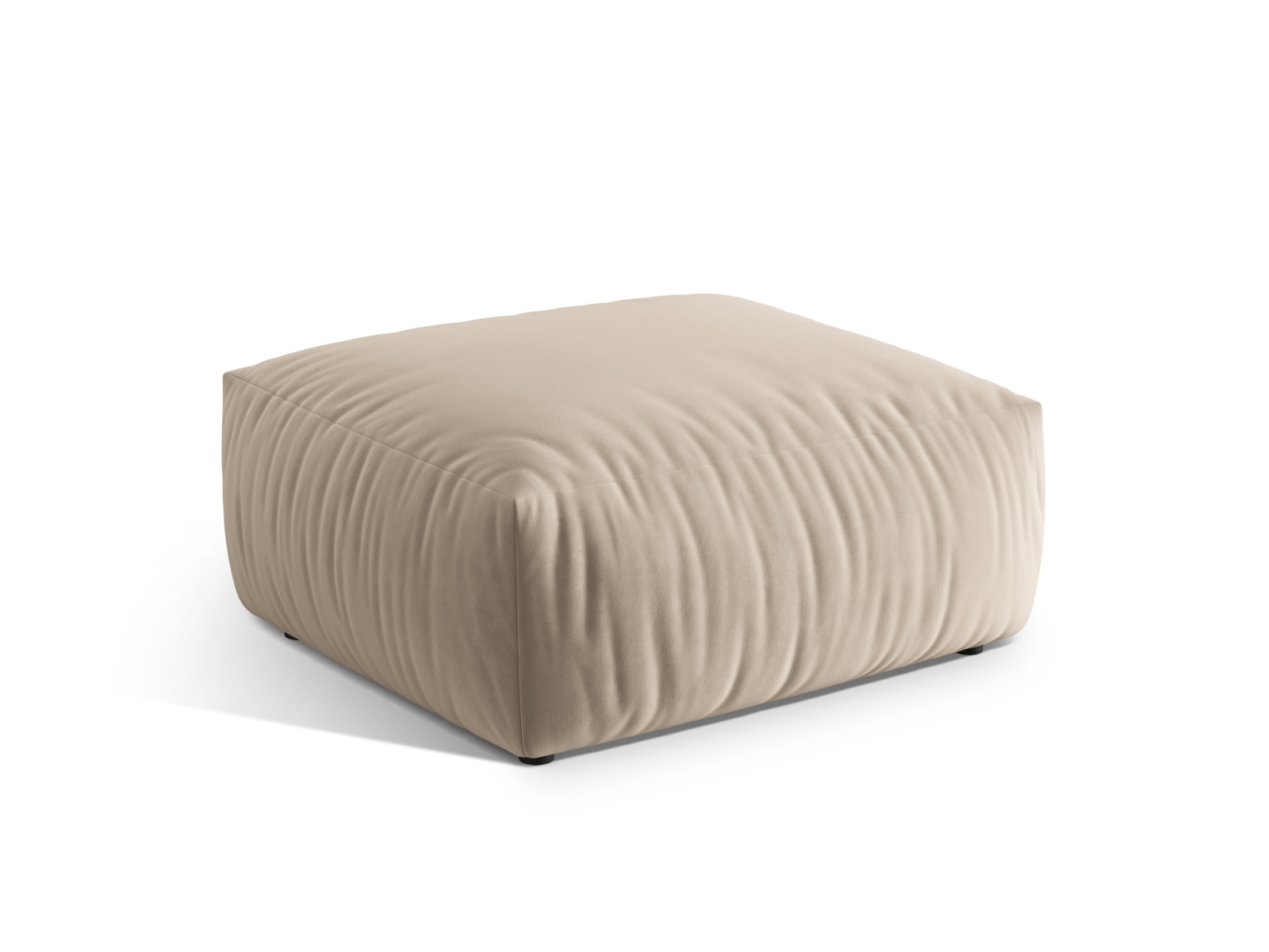 Velvet Pouf, "Chris", 1 Seat, 100x100x43