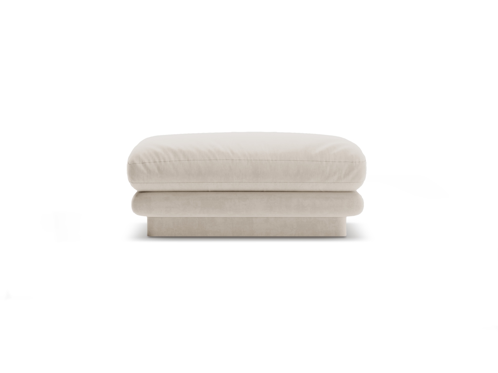 Velvet Pouf, "Torino", 1 Seat, 80x80x41