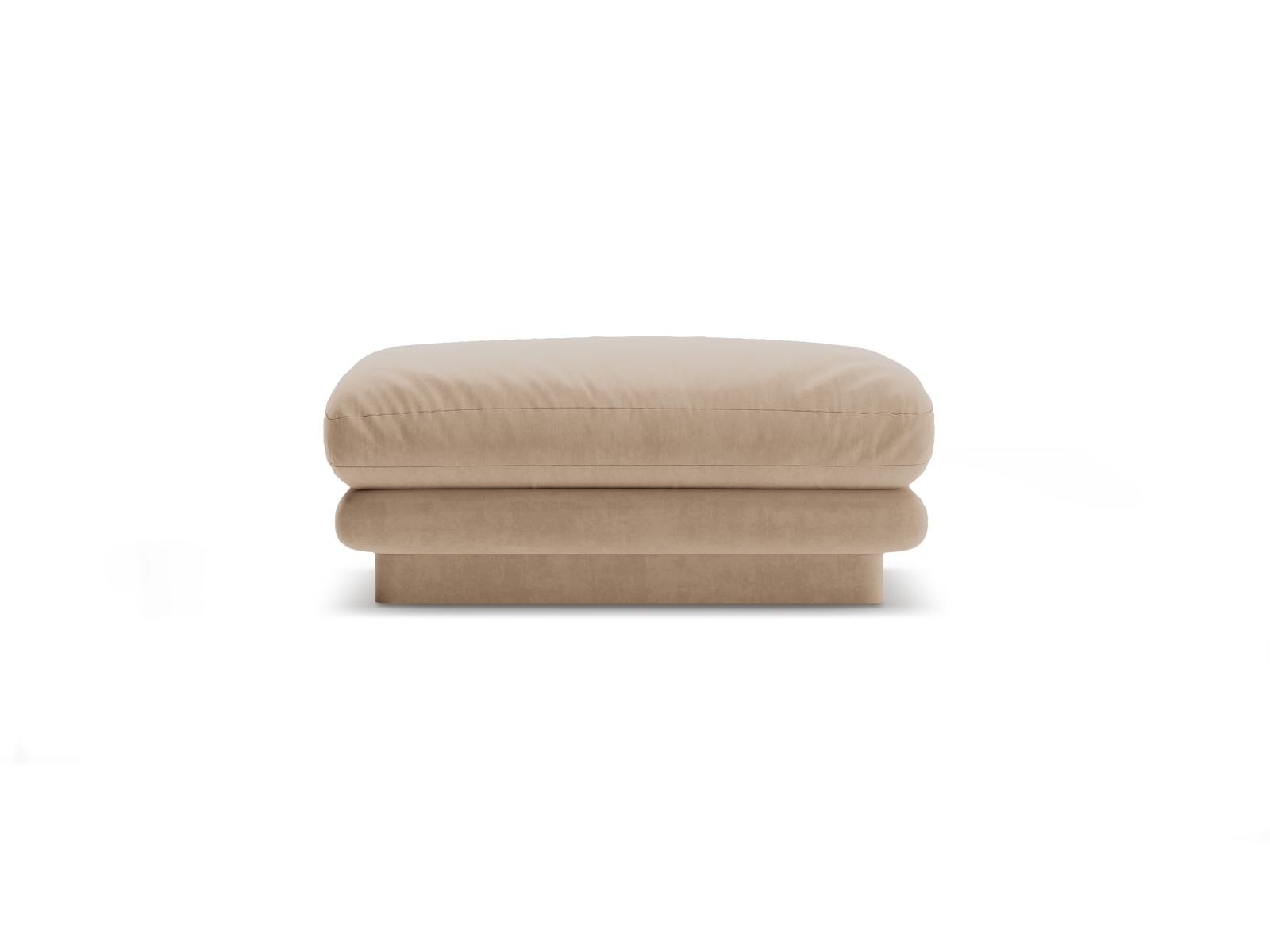 Velvet Pouf, "Torino", 1 Seat, 80x80x41