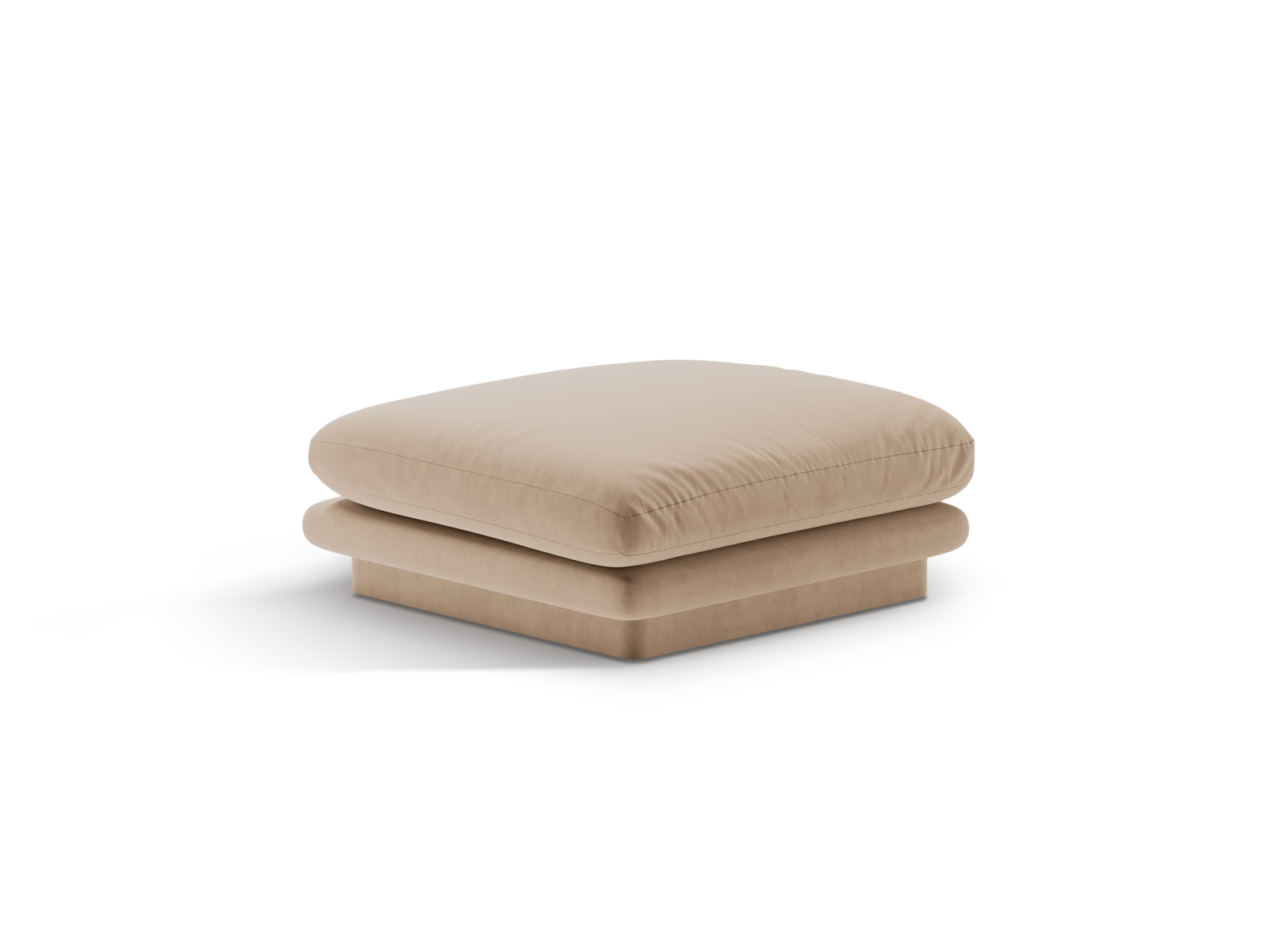 Velvet Pouf, "Torino", 1 Seat, 80x80x41