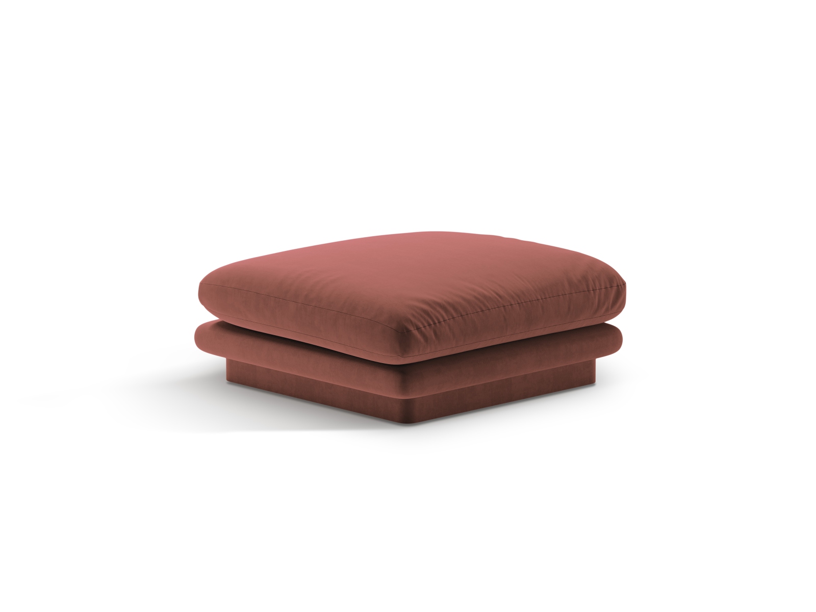 Velvet Pouf, "Torino", 1 Seat, 80x80x41