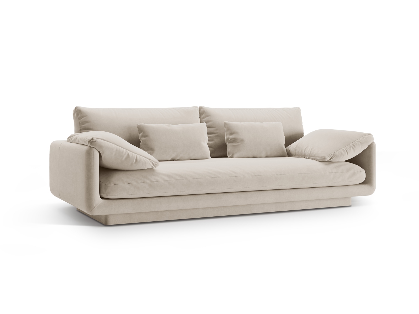 Velvet Sofa, "Torino", 3 Seats, 220x103x83