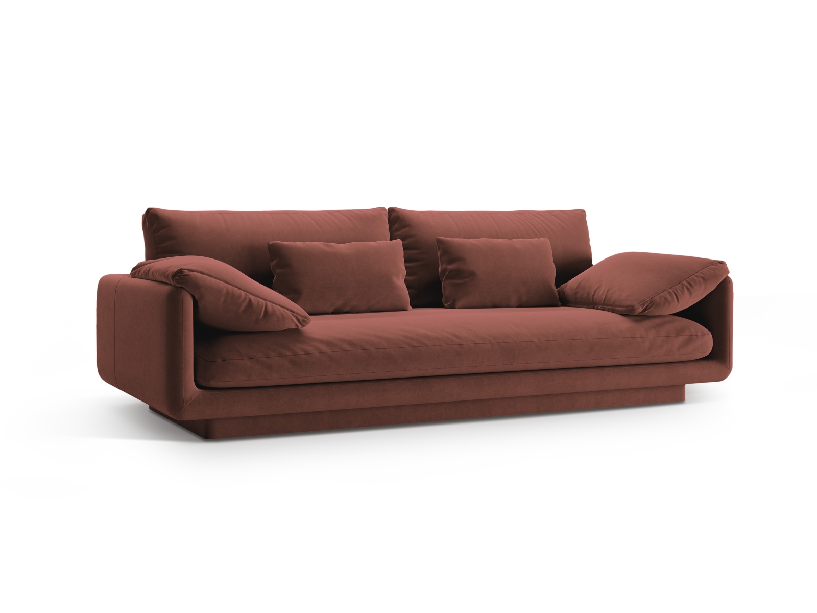 Velvet Sofa, "Torino", 3 Seats, 220x103x83