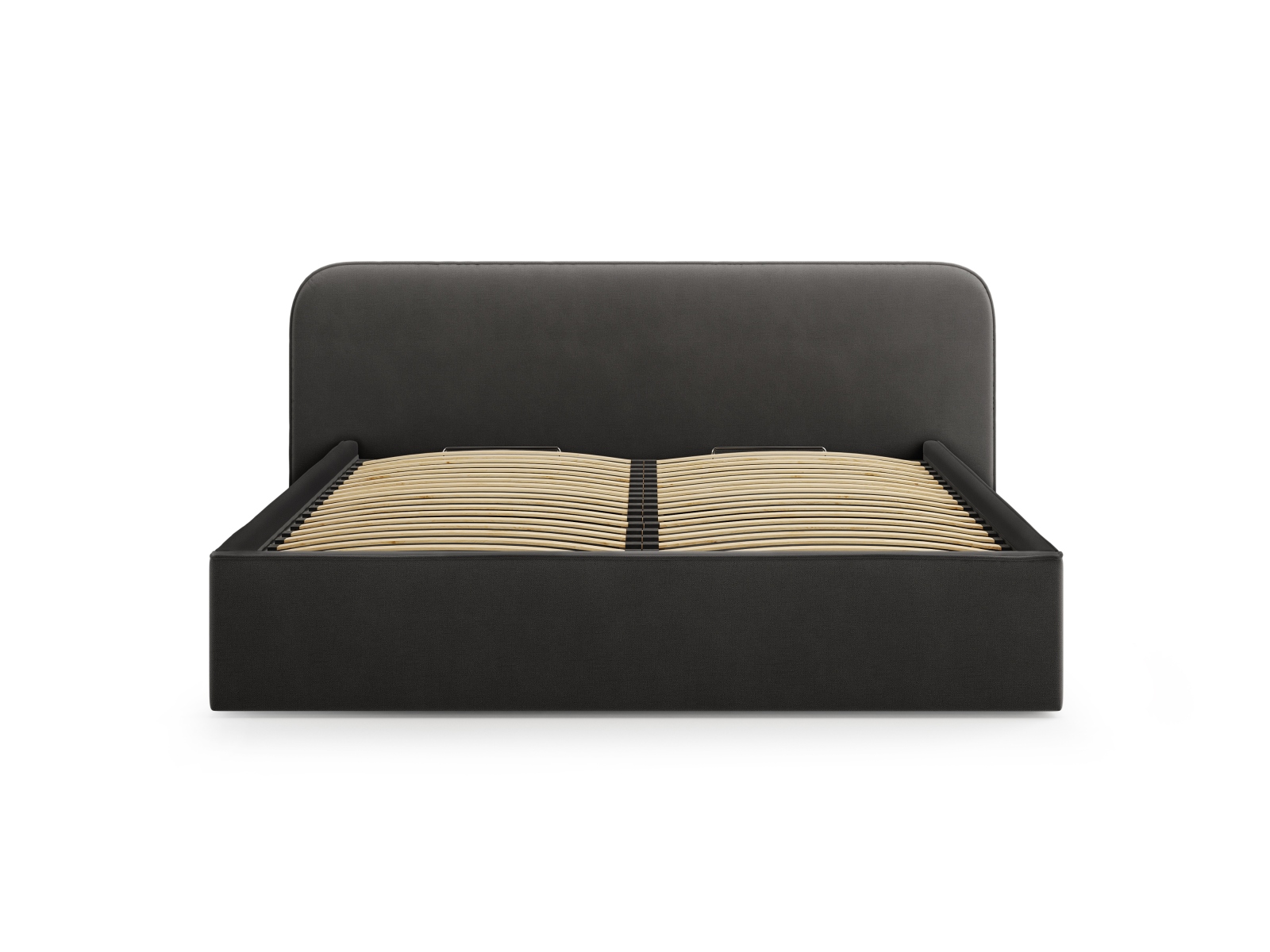Velvet Storage Bed With Headboard, "Elizabeth", 205x215x90