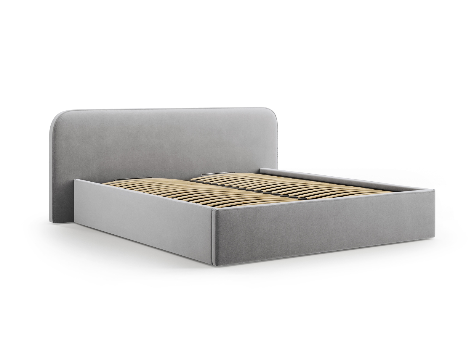 Velvet Storage Bed With Headboard, "Elizabeth", 225x215x90