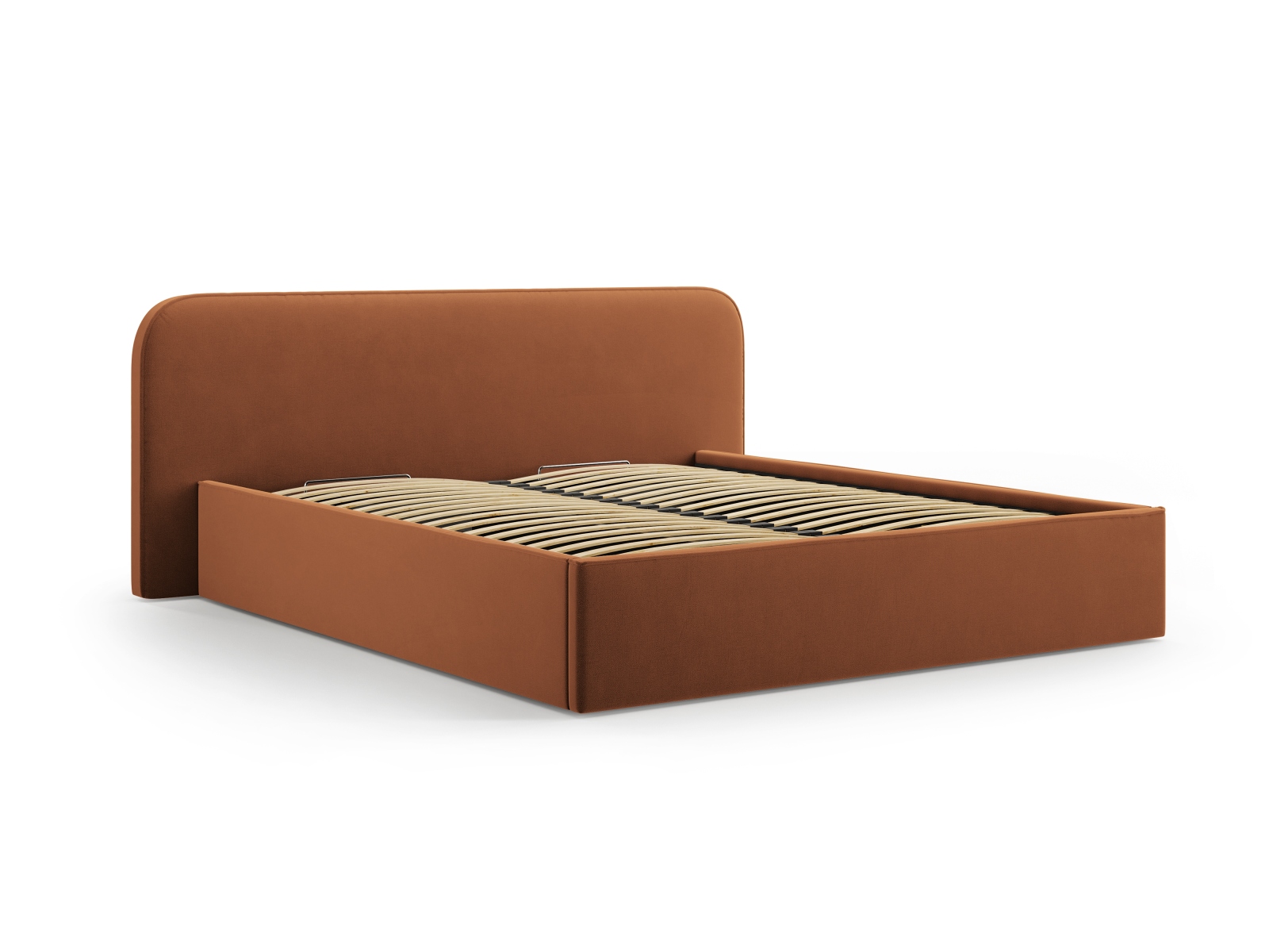 Velvet Storage Bed With Headboard, "Elizabeth", 245x215x90
