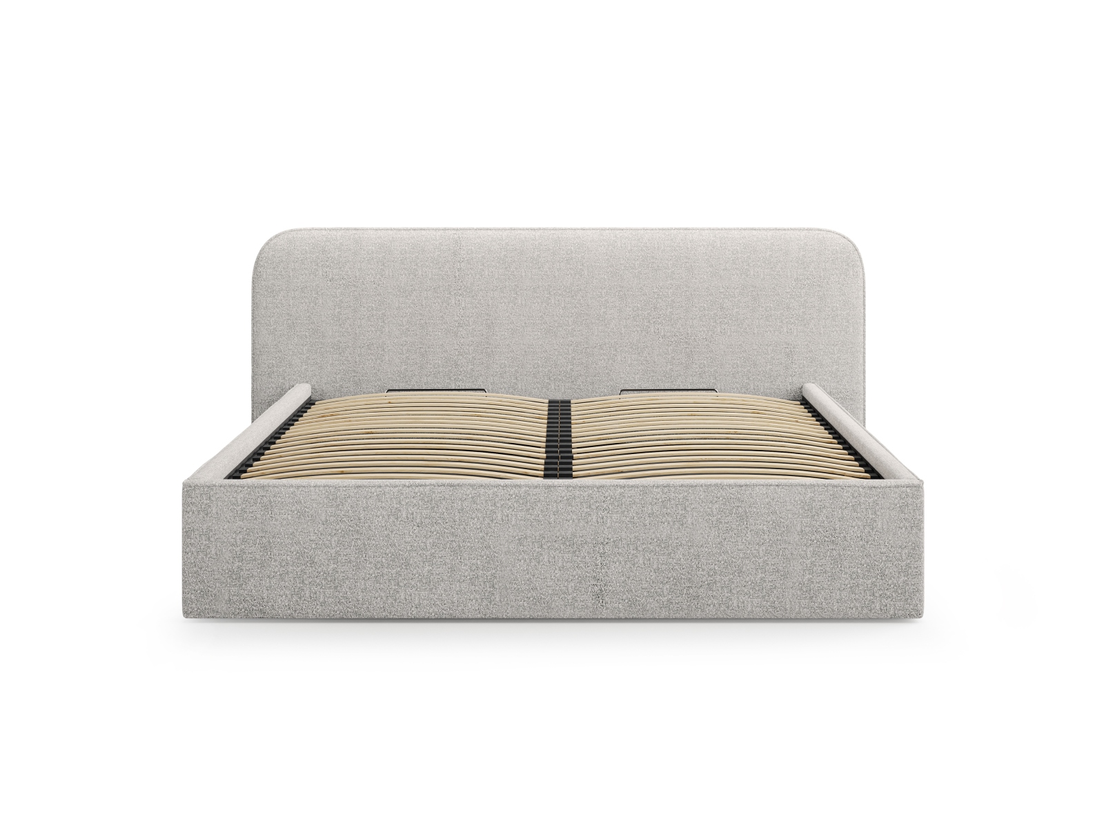Boucle Storage Bed with Headboard, "Elizabeth", 185x215x90