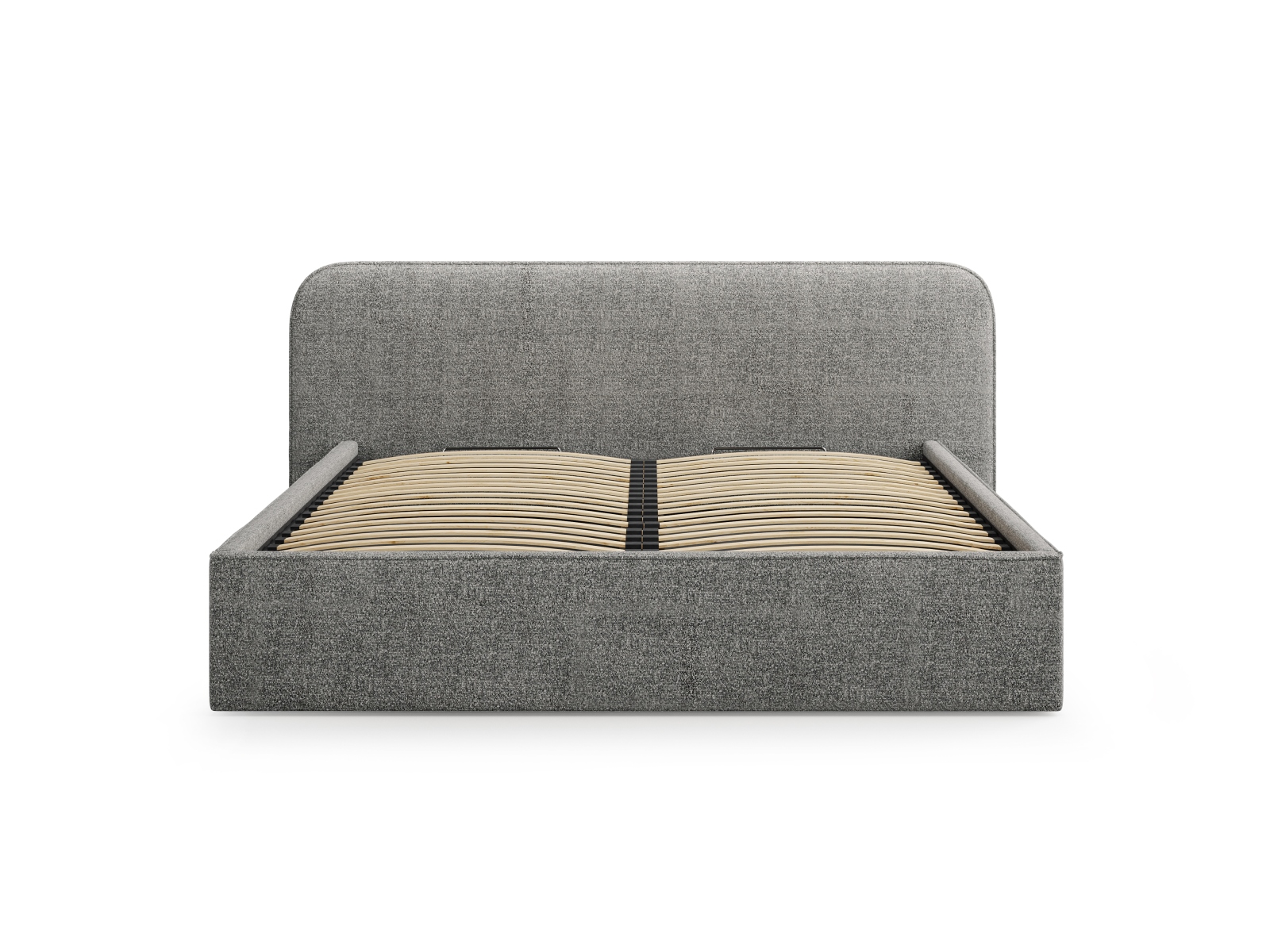 Boucle Storage Bed with Headboard, "Elizabeth", 185x215x90