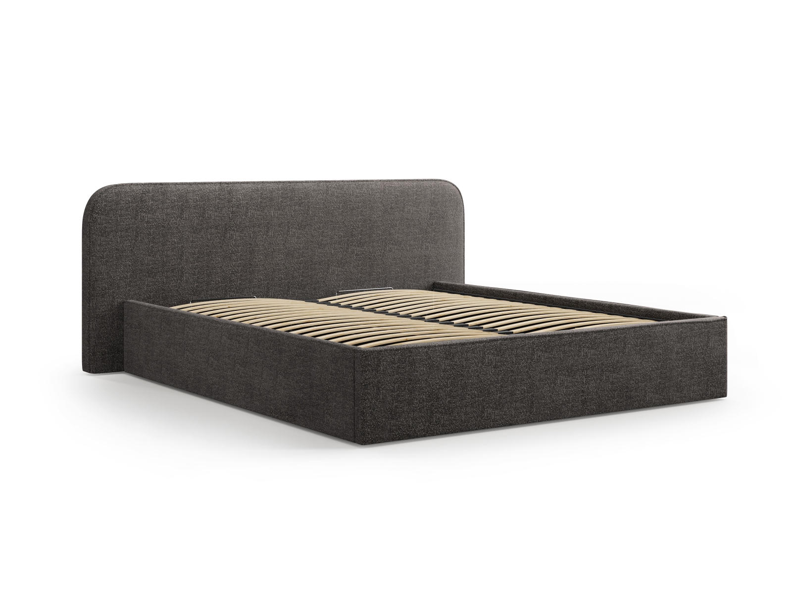 Boucle Storage Bed with Headboard, "Elizabeth", 185x215x90