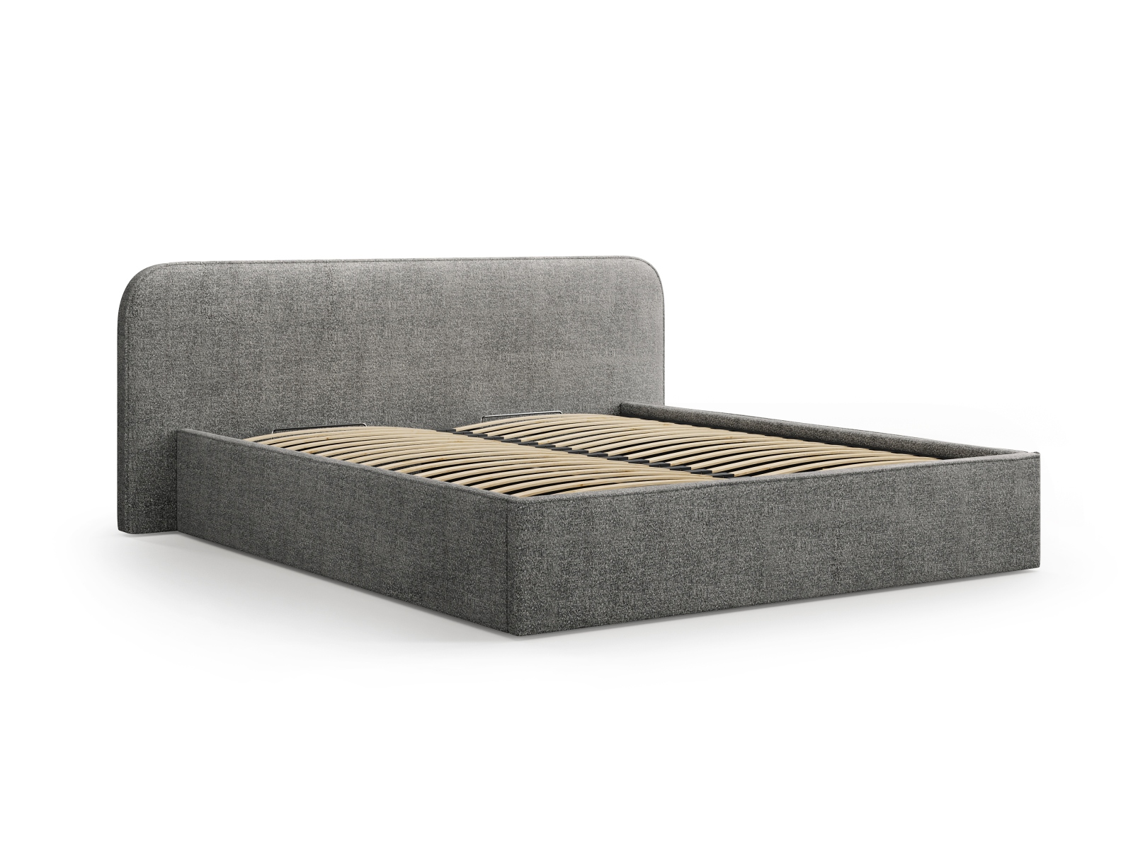Boucle Storage Bed with Headboard, "Elizabeth", 185x215x90