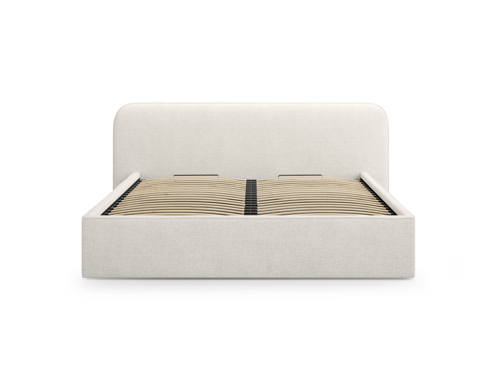 Boucle Storage Bed with Headboard, "Elizabeth", 205x215x90