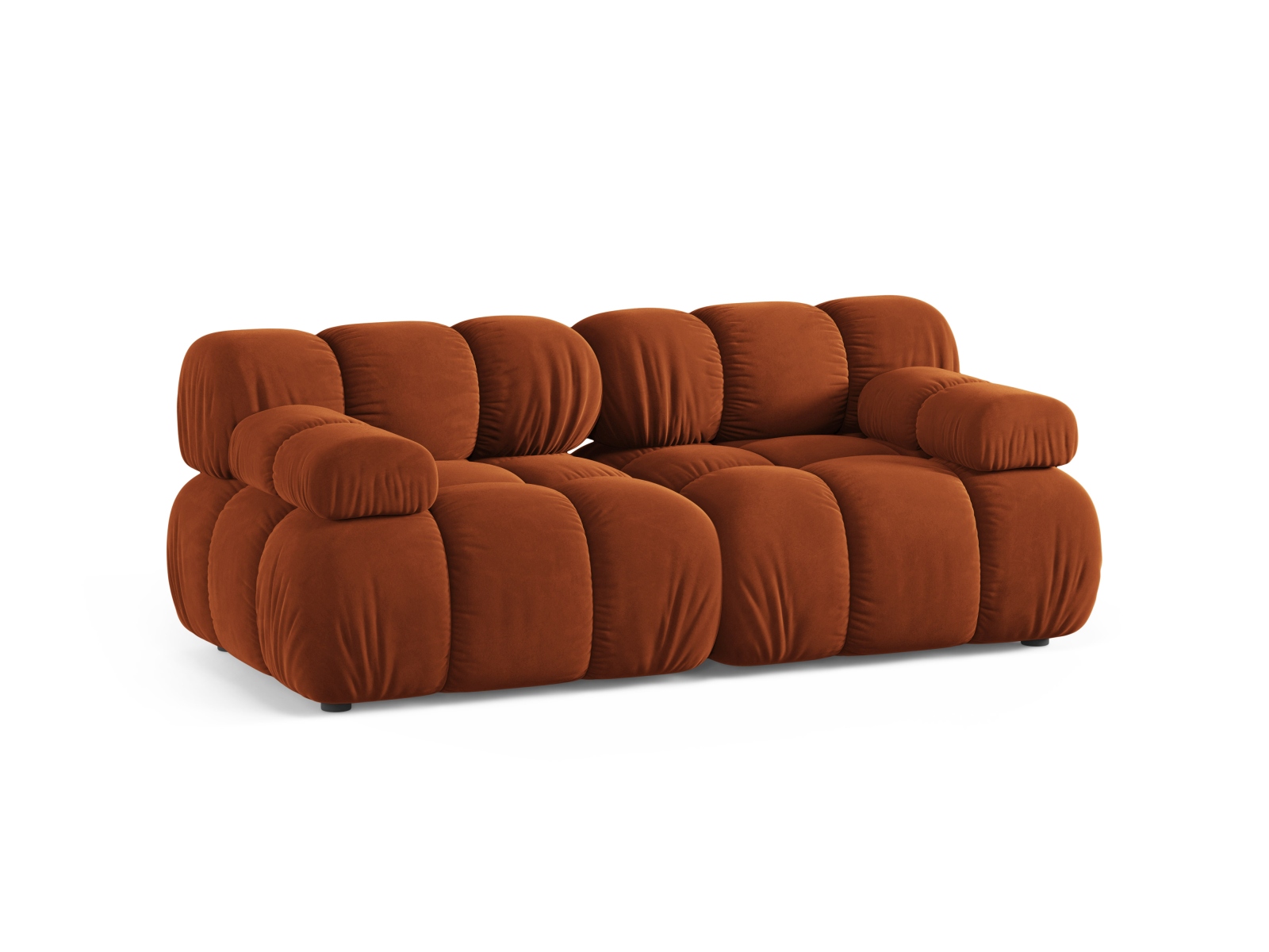 Velvet Modular Sofa, "Bellis", 2 Seats, 188x94x70