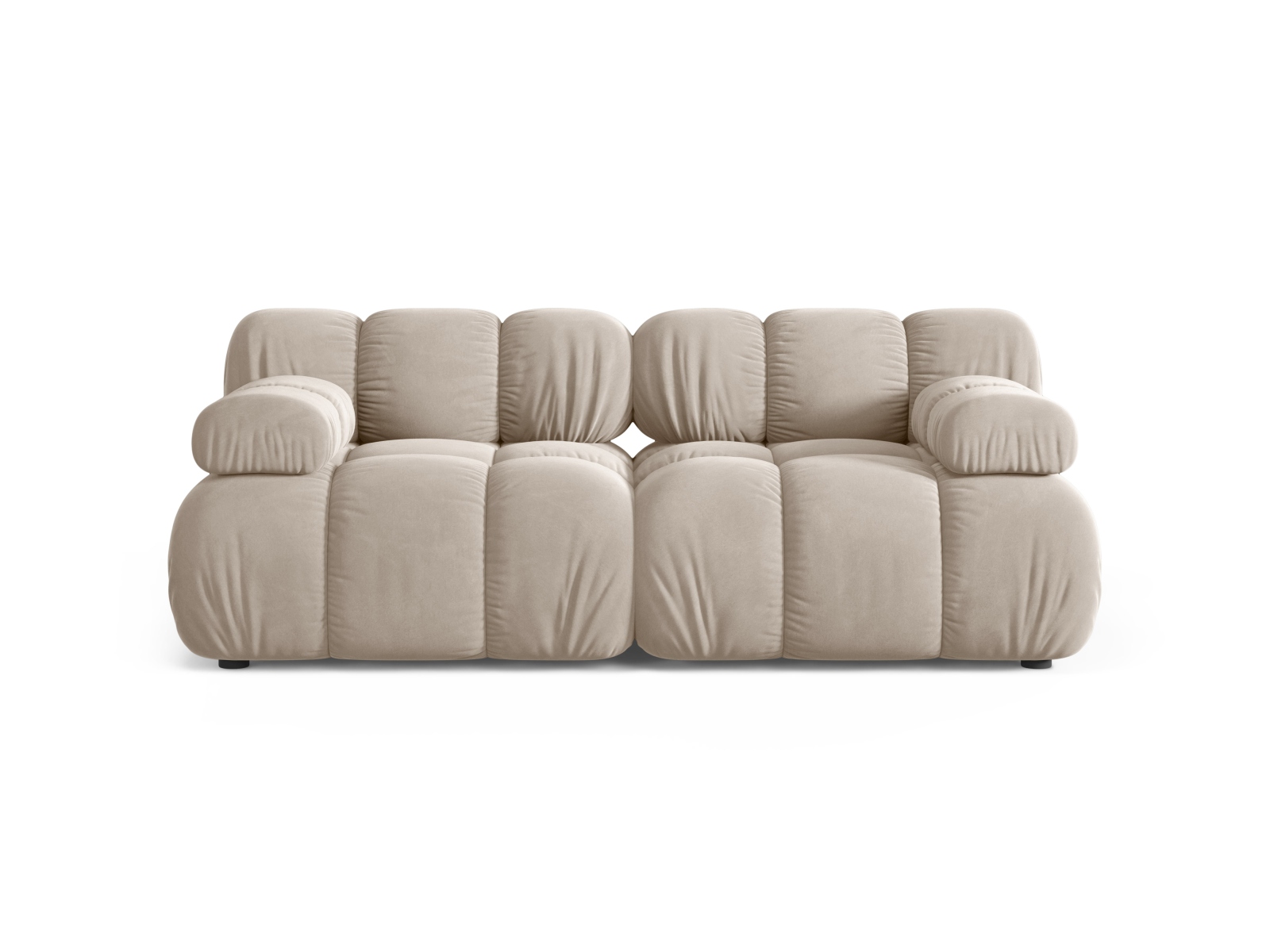 Velvet Modular Sofa, "Bellis", 2 Seats, 188x94x70