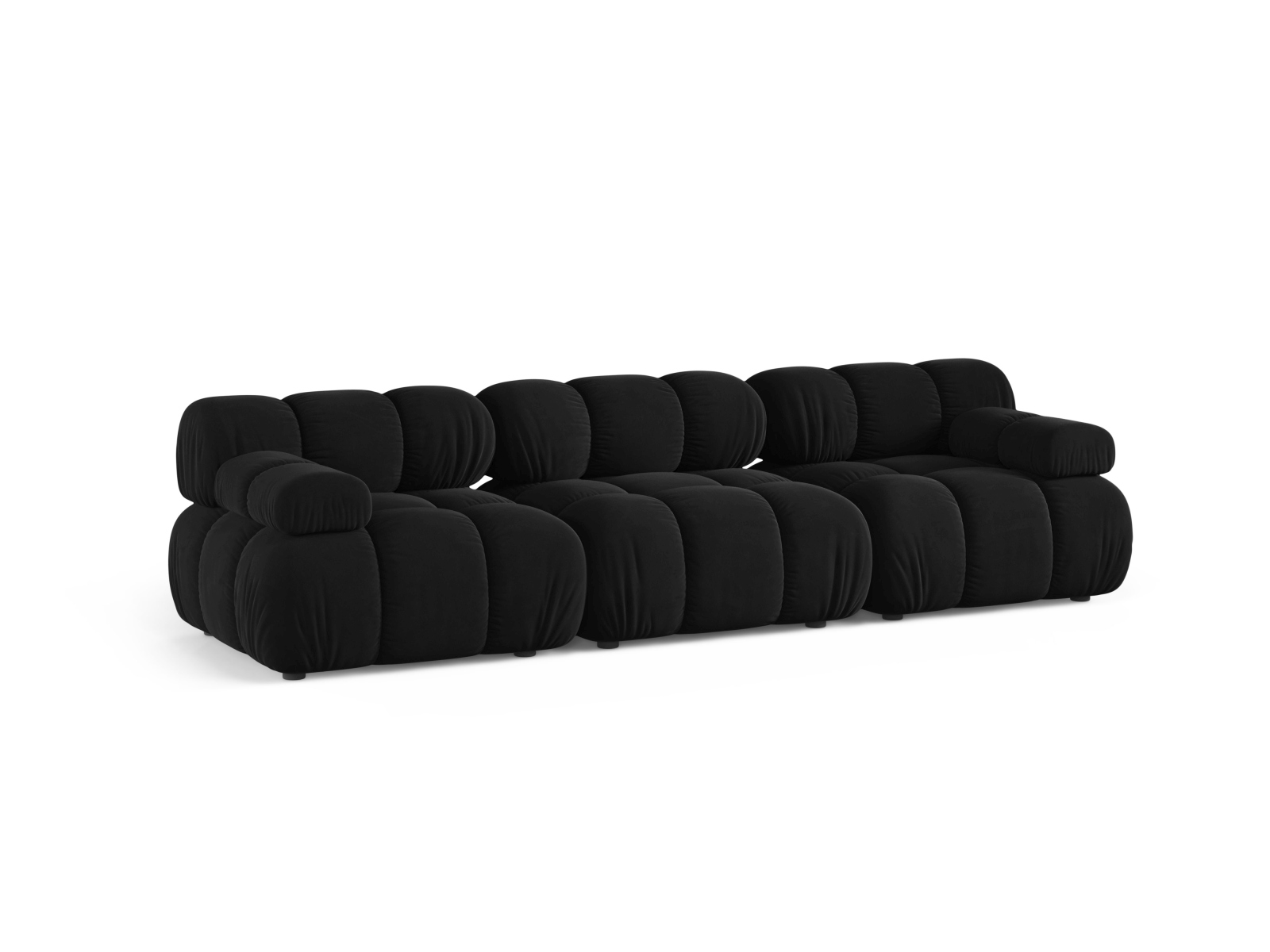 Velvet Modular Sofa, "Bellis", 3 Seats, 282x94x70