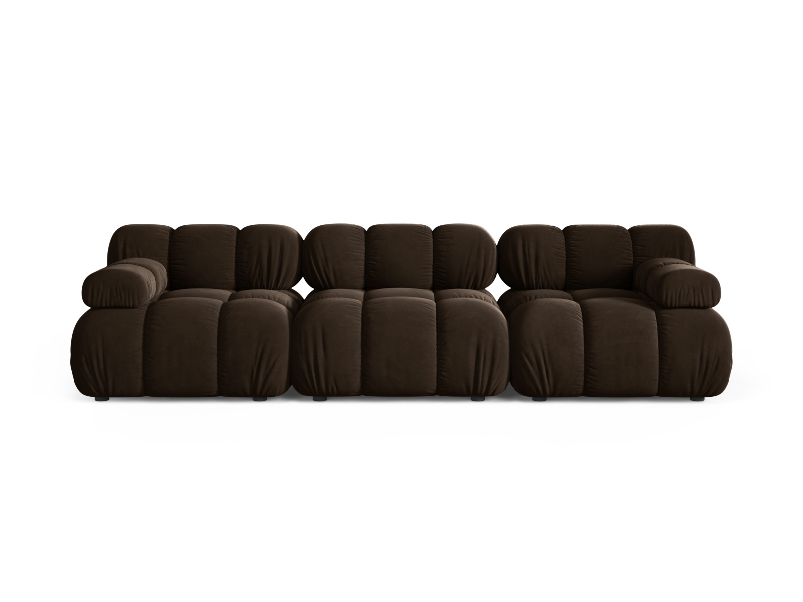 Velvet Modular Sofa, "Bellis", 3 Seats, 282x94x70