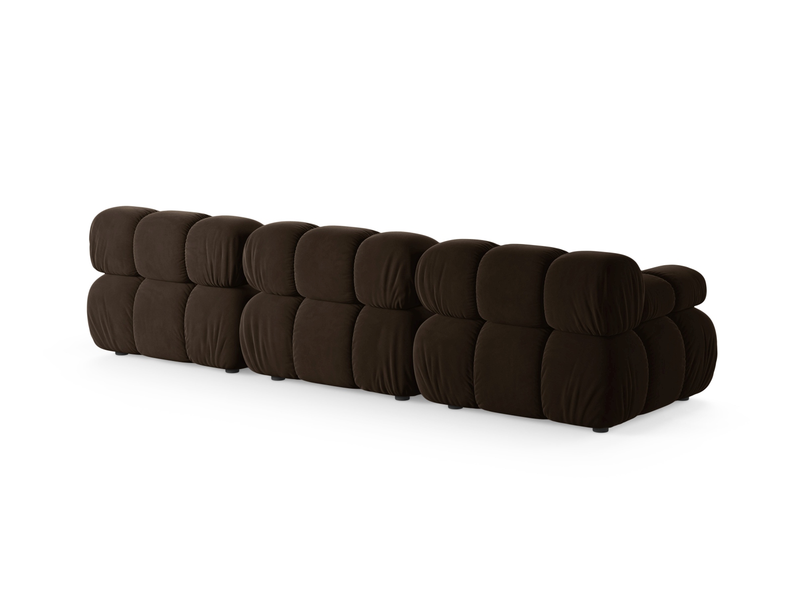 Velvet Modular Sofa, "Bellis", 3 Seats, 282x94x70