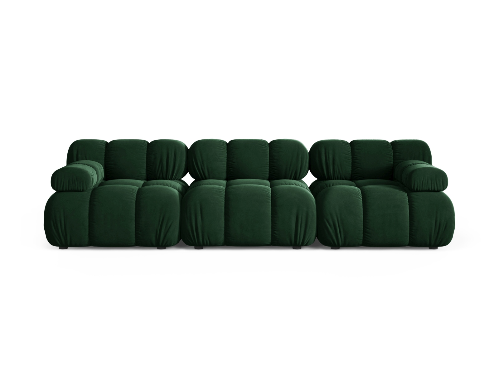 Velvet Modular Sofa, "Bellis", 3 Seats, 282x94x70