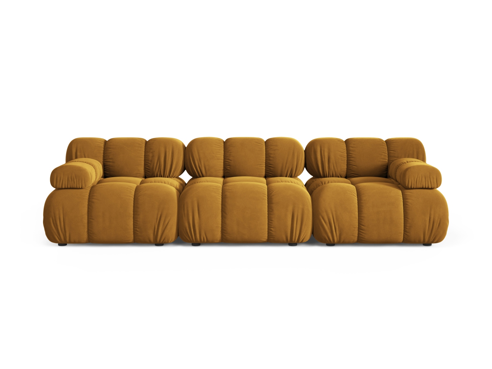 Velvet Modular Sofa, "Bellis", 3 Seats, 282x94x70