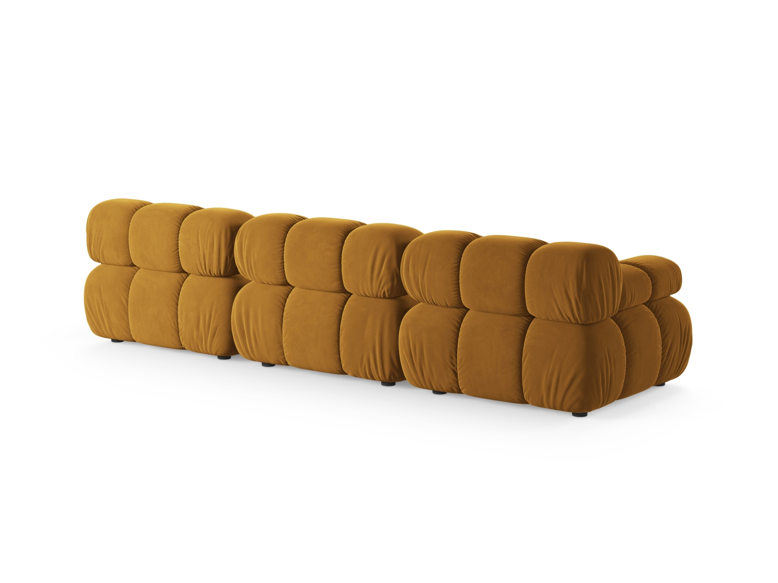 Velvet Modular Sofa, "Bellis", 3 Seats, 282x94x70