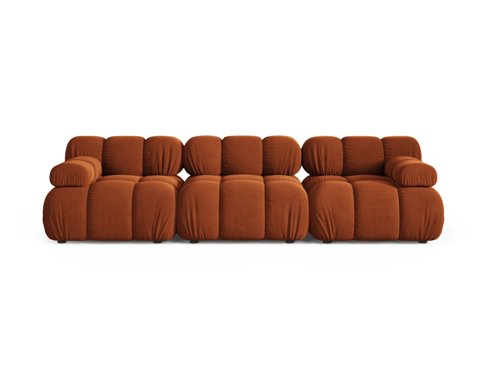 Velvet Modular Sofa, "Bellis", 3 Seats, 282x94x70