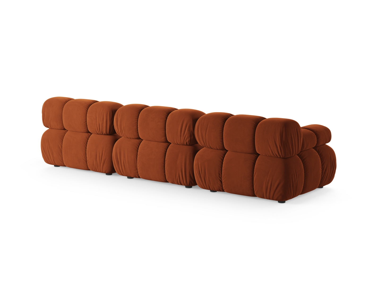 Velvet Modular Sofa, "Bellis", 3 Seats, 282x94x70