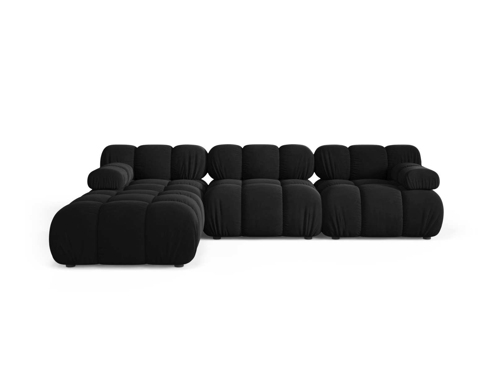 Velvet Modular Sofa, "Bellis", 4 Seats, 282x188x70