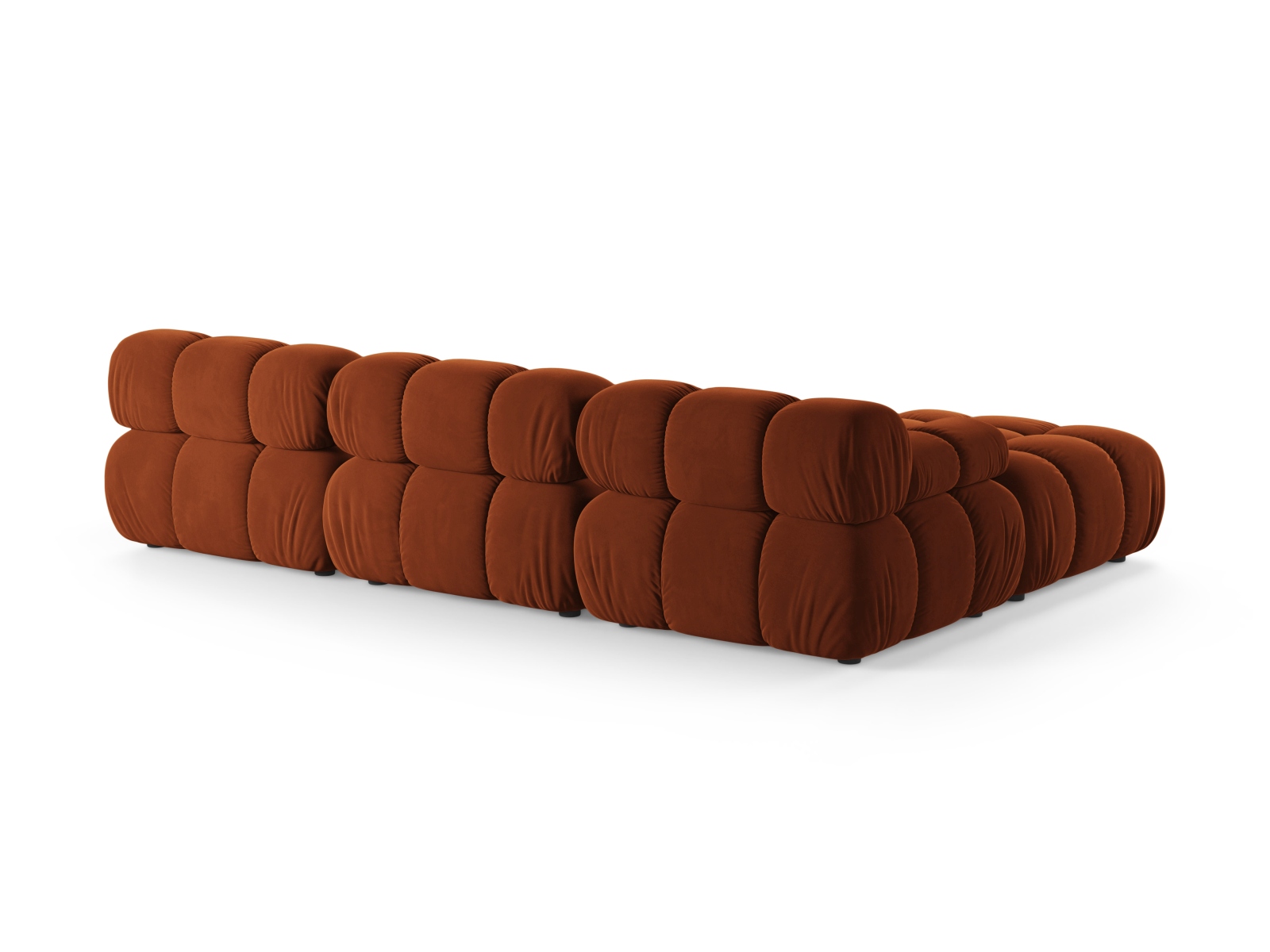 Velvet Modular Sofa, "Bellis", 4 Seats, 282x188x70