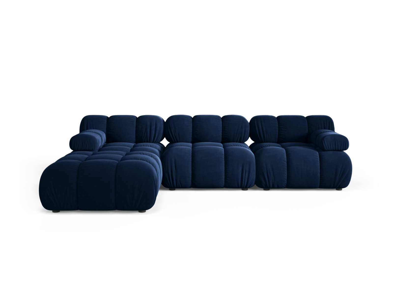 Velvet Modular Sofa, "Bellis", 4 Seats, 282x188x70