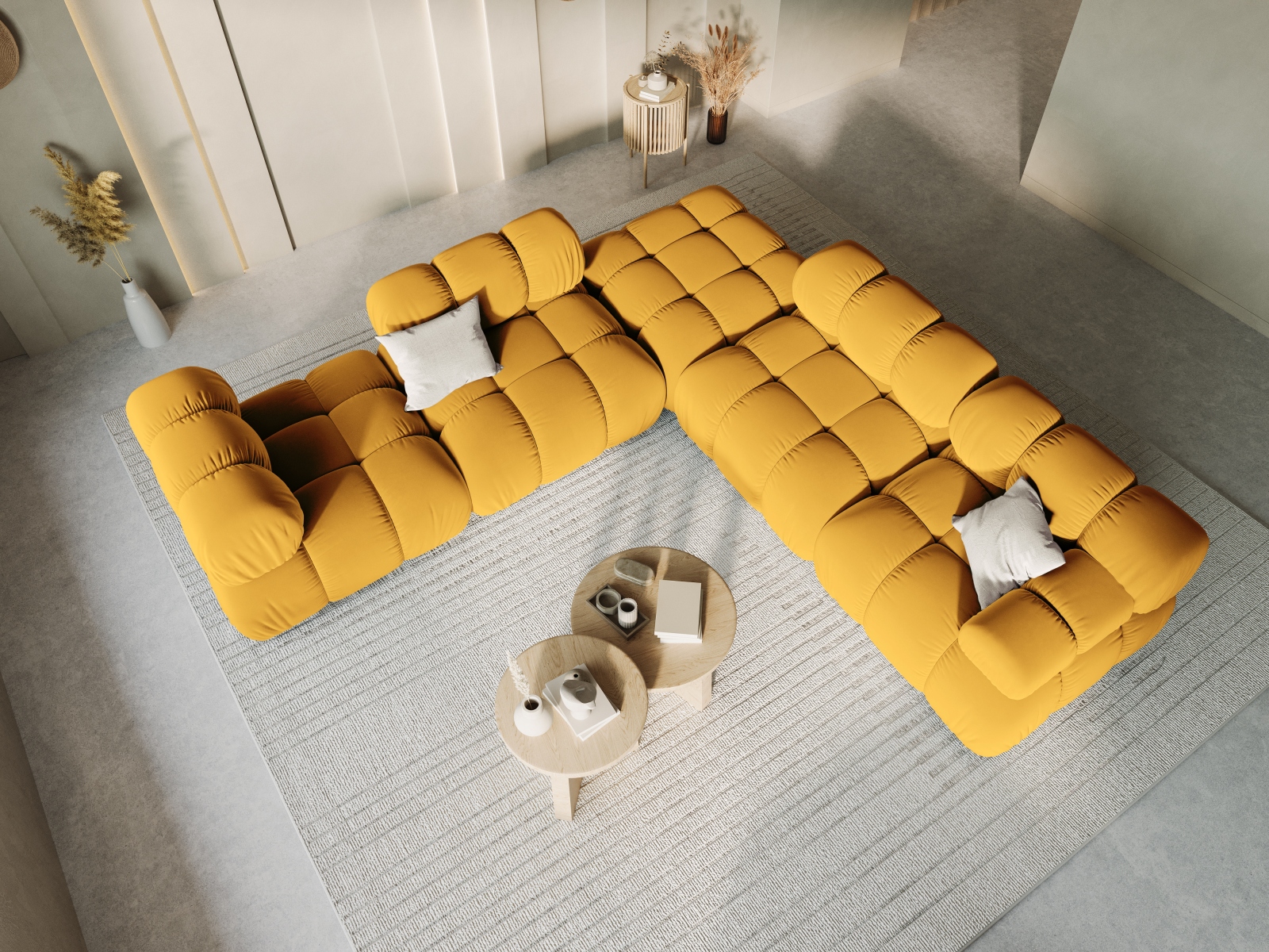 Velvet Modul Right, "Bellis", 1 Seat, 94x94x70