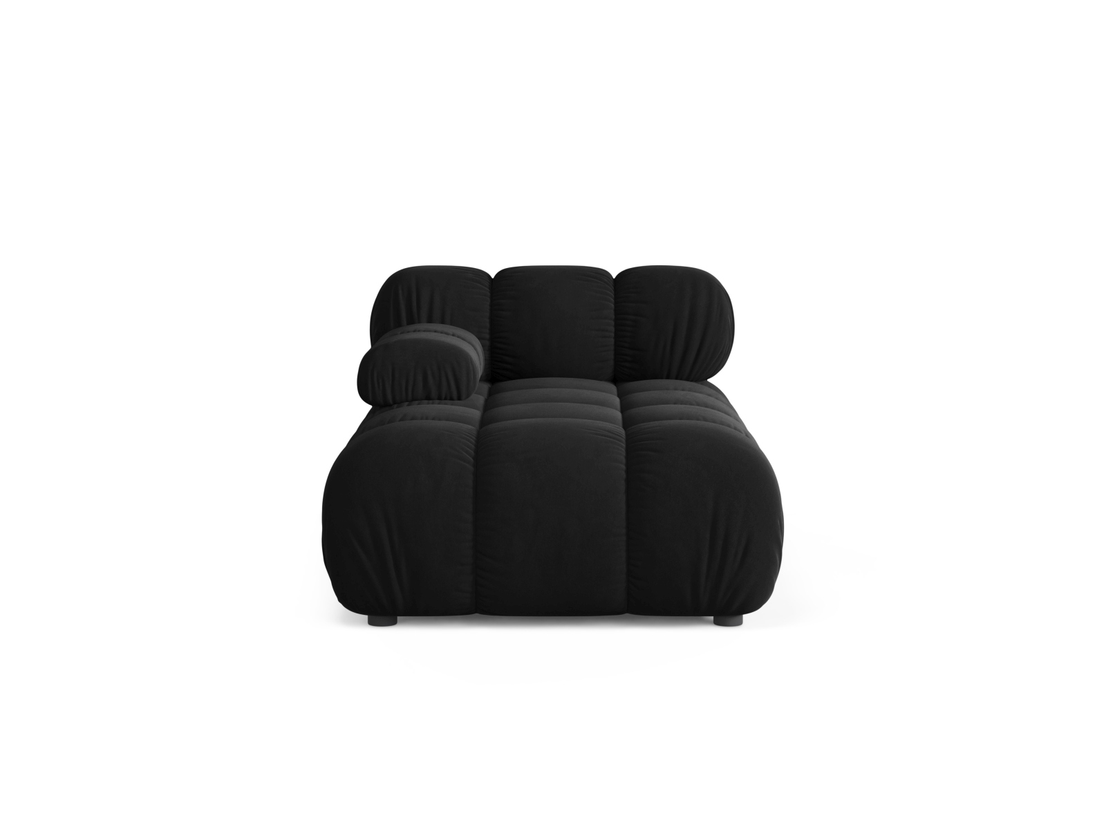Velvet Chaise Longue Left, "Bellis", 1 Seat, 94x155x70