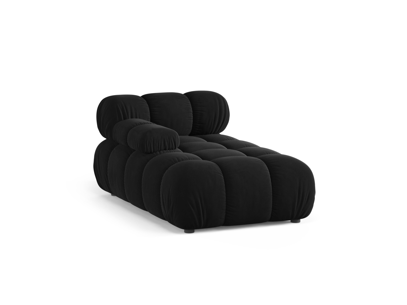 Velvet Chaise Longue Left, "Bellis", 1 Seat, 94x155x70
