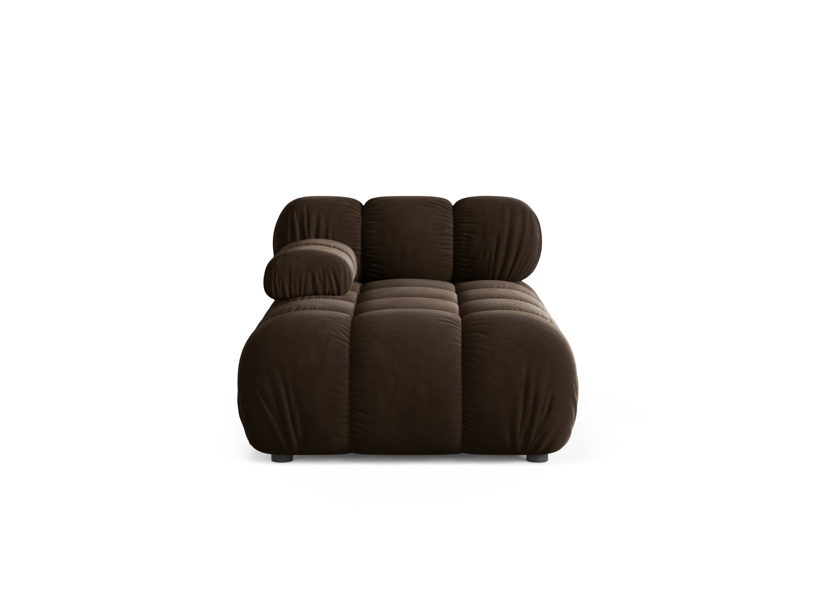 Velvet Chaise Longue Left, "Bellis", 1 Seat, 94x155x70
