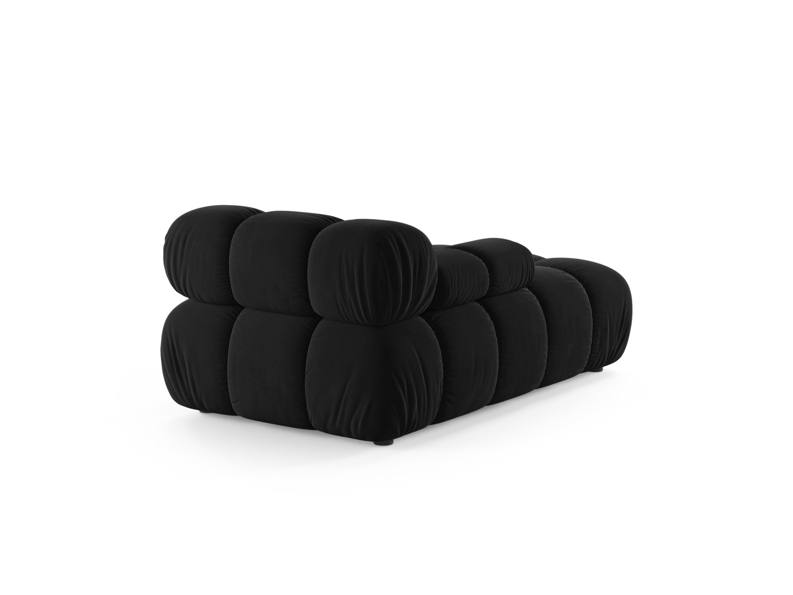 Velvet Chaise Longue Left, "Bellis", 1 Seat, 94x155x70